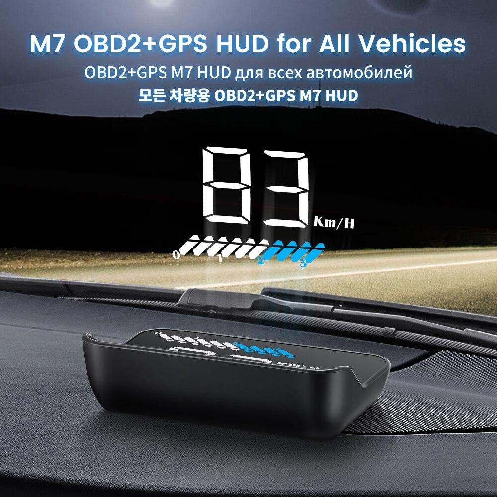 HUD ڵ GPS + OBD2  ý M7  ÷ ӵ,   ˶,  ڵ 